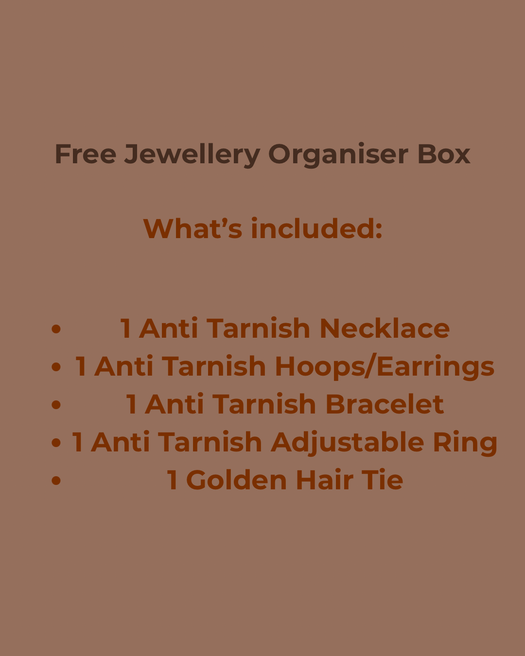 Anti-tarnish Jewelry Gift Box - Free Organiser (4 items)