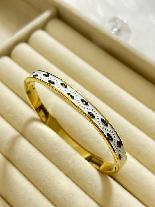 White Evil Eye Bracelet