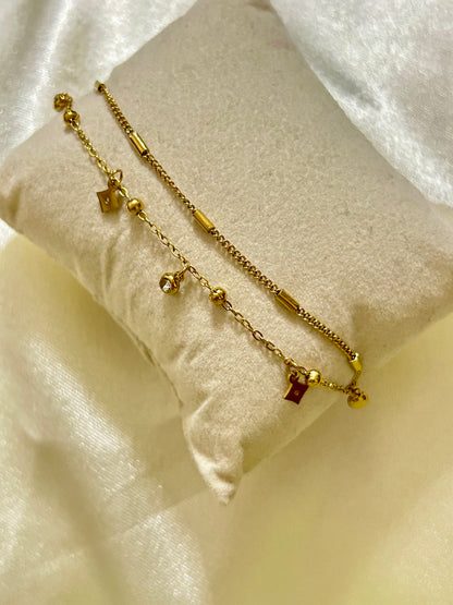 Double Layer Charms Bracelet