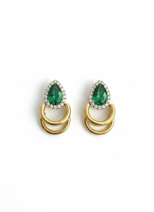 Emerald Teardrop Earrings