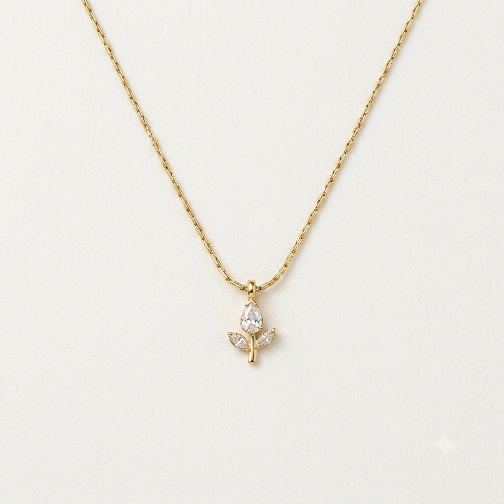 White Tulip Necklace