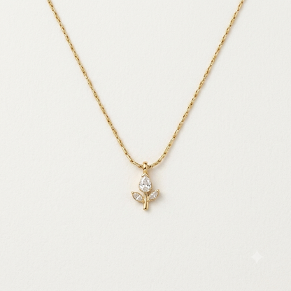 White Tulip Necklace