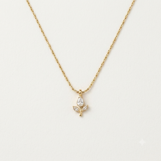 White Tulip Necklace