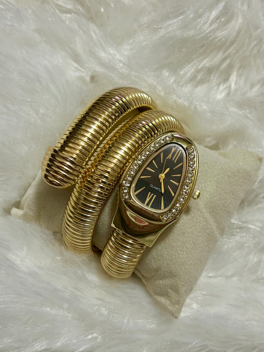 Diamond Snake Watch(Black Dial)