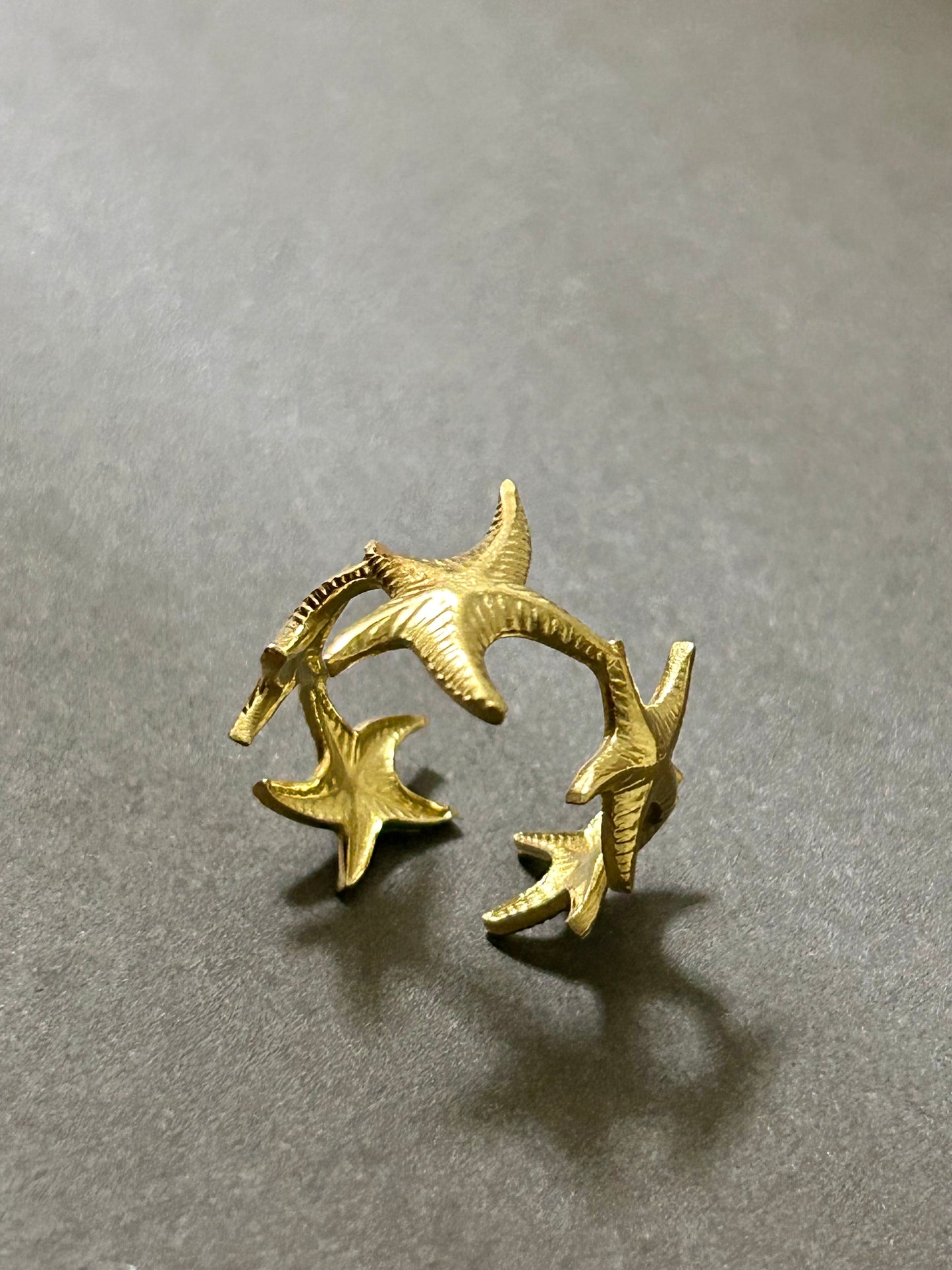 Golden Starfish Ring