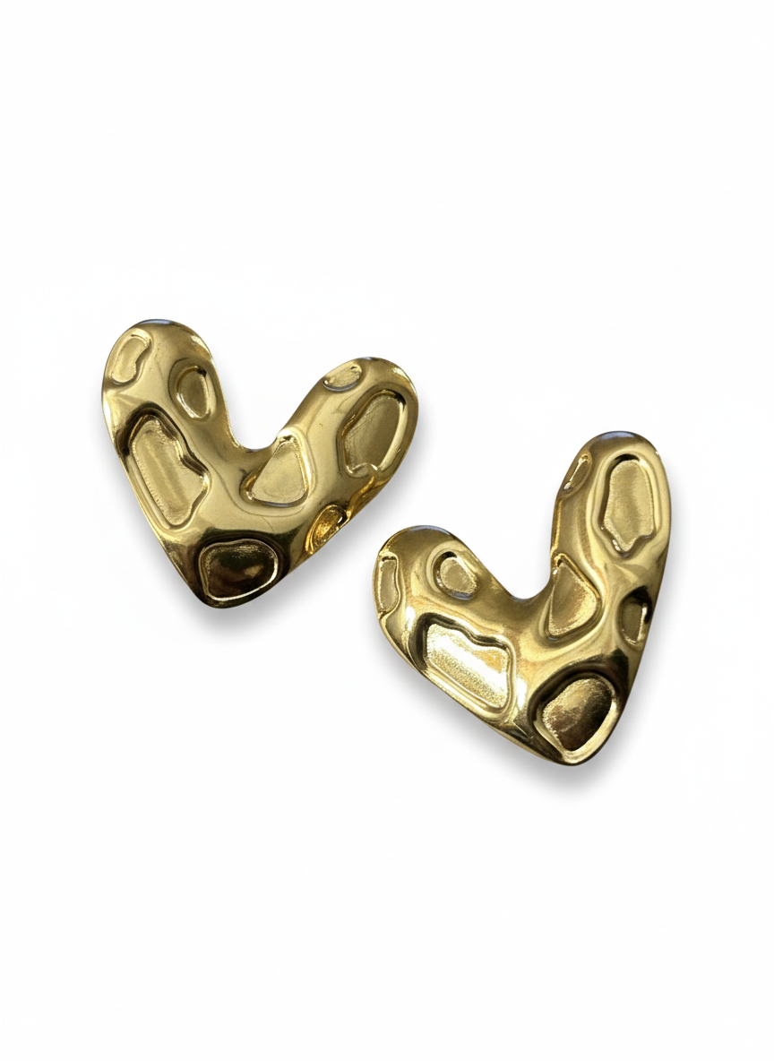 Abstract Heart Earrings