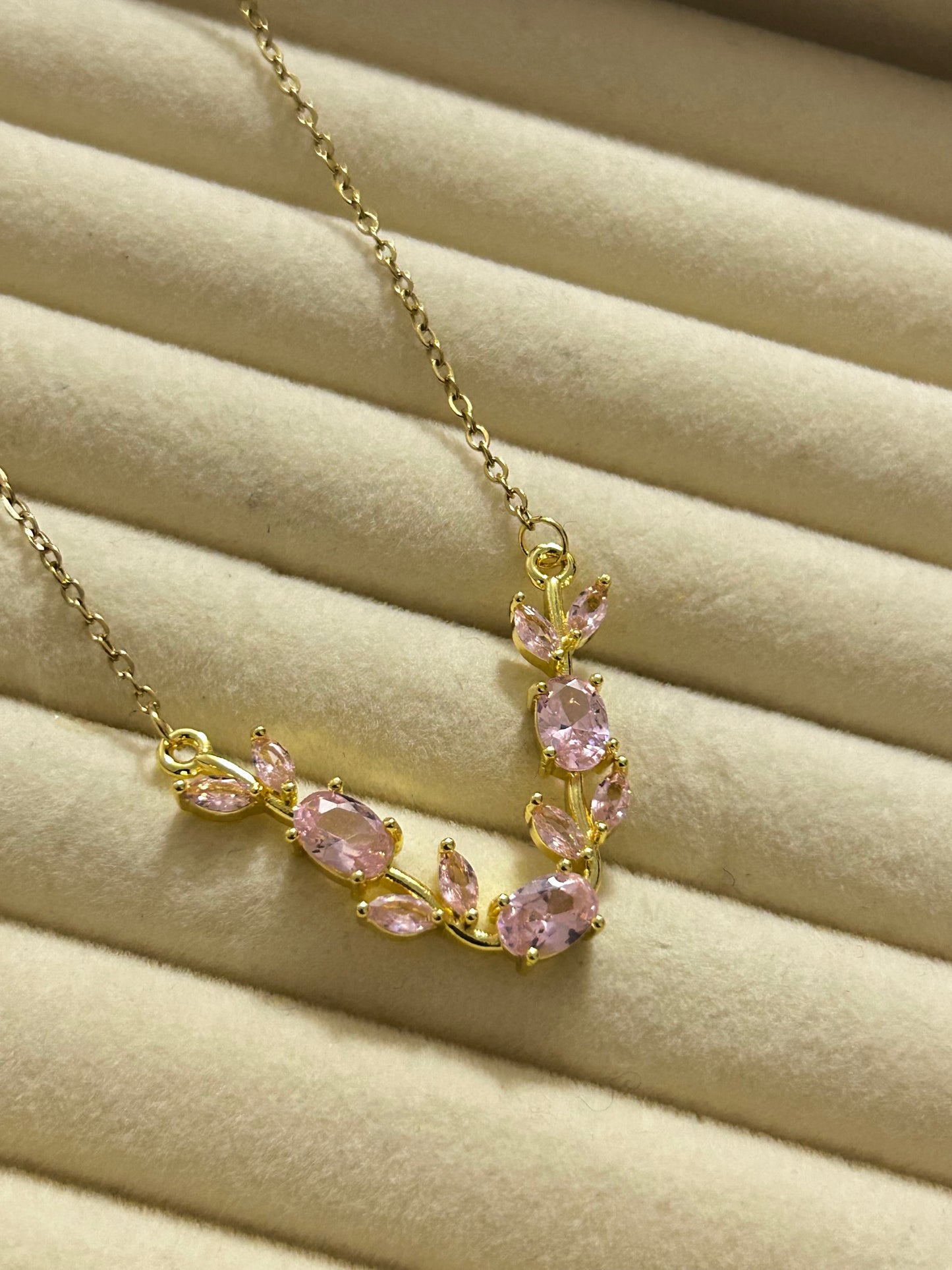 Pink Tulip Necklace