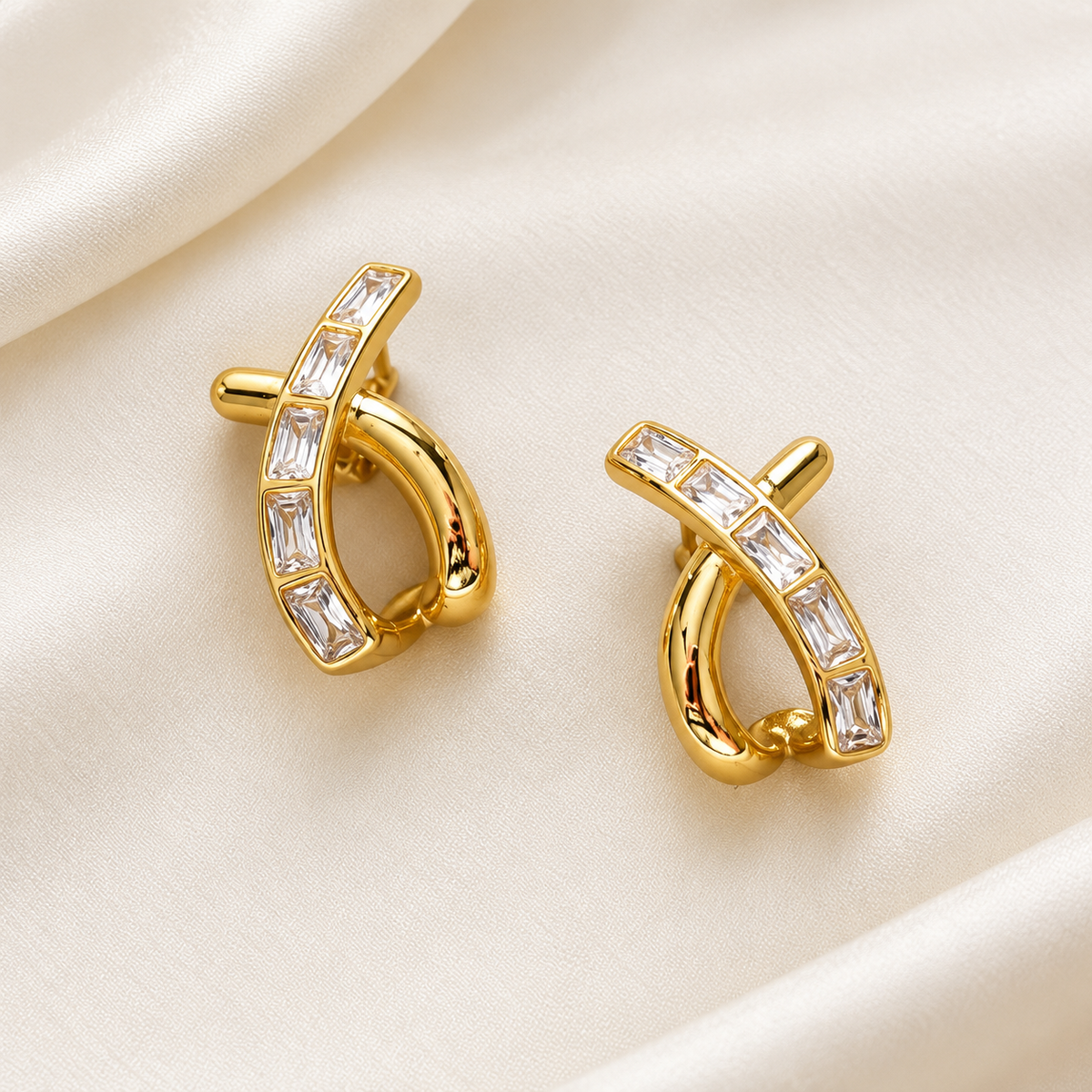 Crystal Loop Earrings