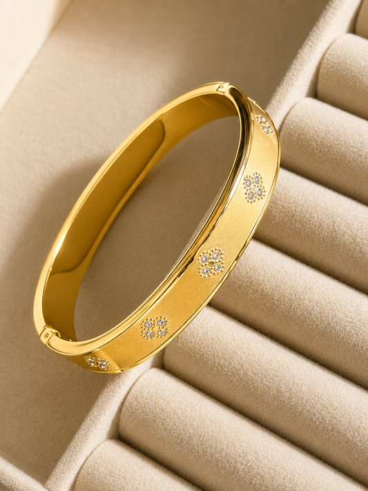 Clover Diamond Bracelet(Thin Wrist)