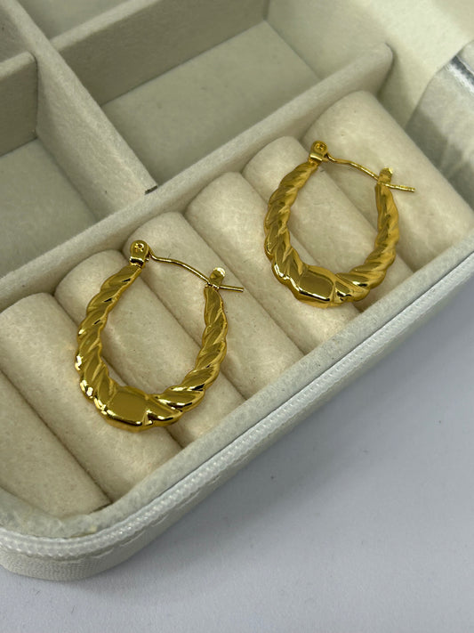 Golden Braid Hoops