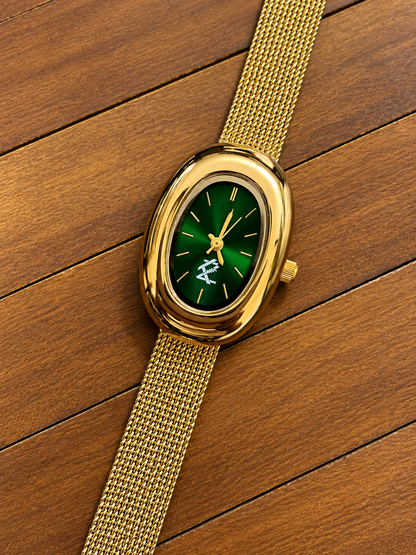 Green Dial Oval Watch