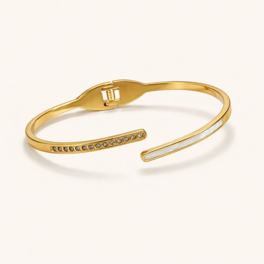 White Enamel with Diamond Bracelet