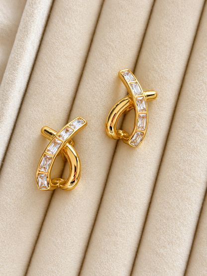 Crystal Loop Earrings