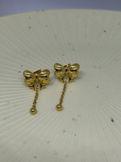 Bow Drop Studs