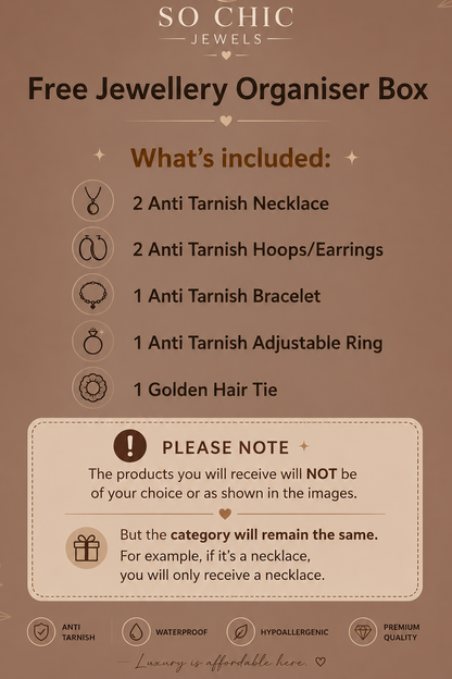 Anti-tarnish Jewelry Gift Box - Free Organiser (6 items)