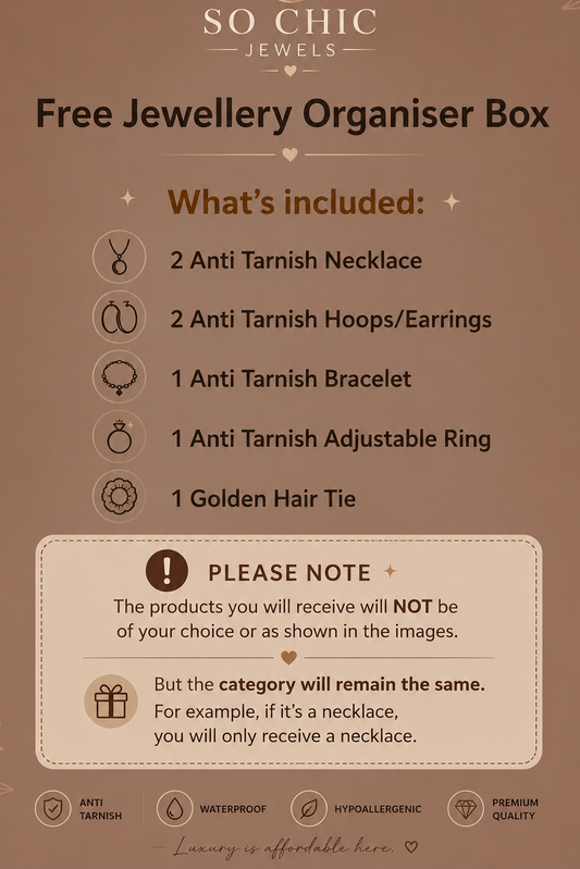 Anti-tarnish Jewelry Gift Box - Free Organiser (6 items)