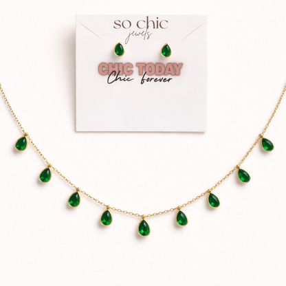 Green Raindrop Set