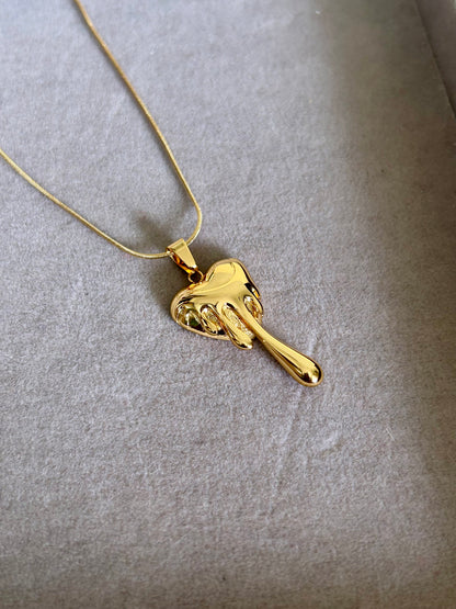 Dripping Heart Necklace