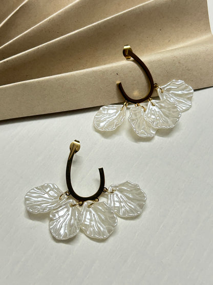 White Feather Earrings