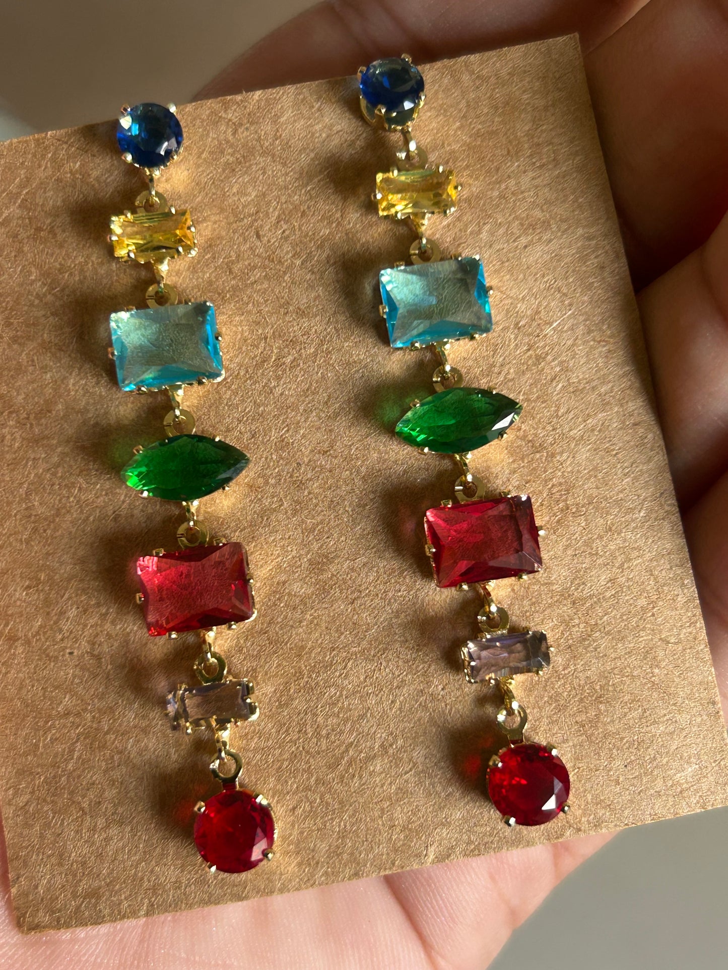 Multicolour Crystals Earrings