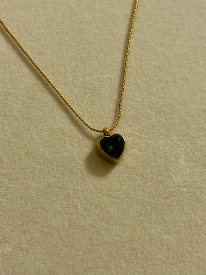 Green Heart Necklace