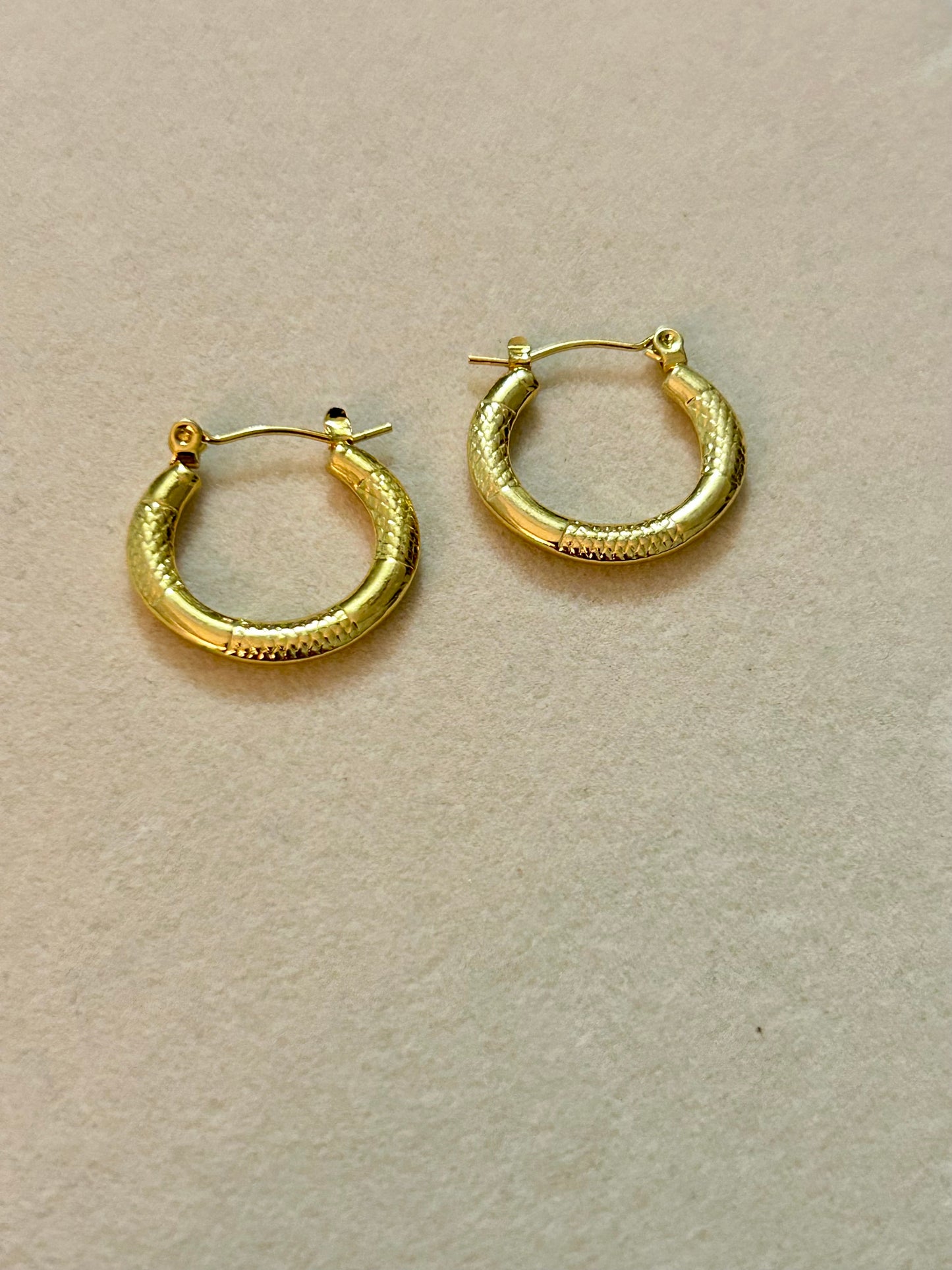 Half Textured Hoops