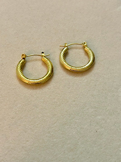 Half Textured Hoops