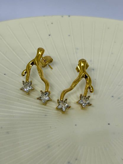 White Diamond Branch Studs