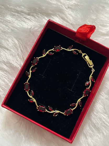 Maroon Tulip Bracelet