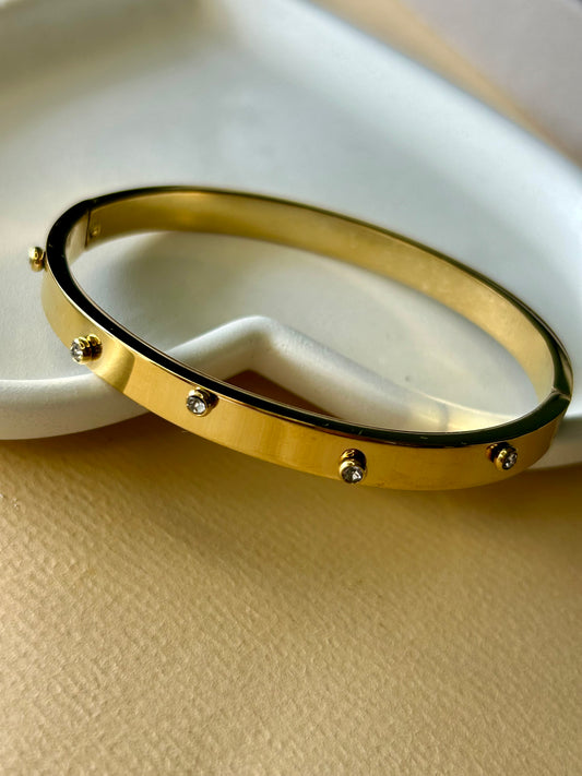 Luxe Sparkle Stud Bangle