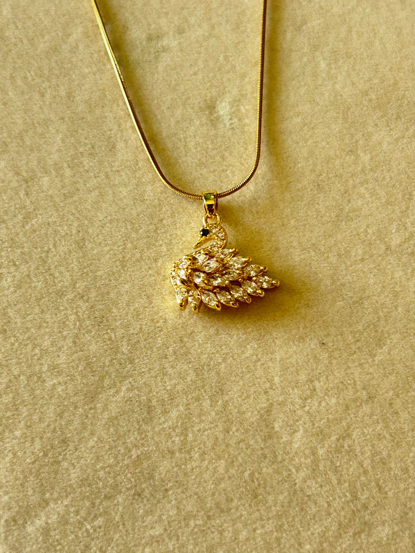 Swan Diamond Necklace
