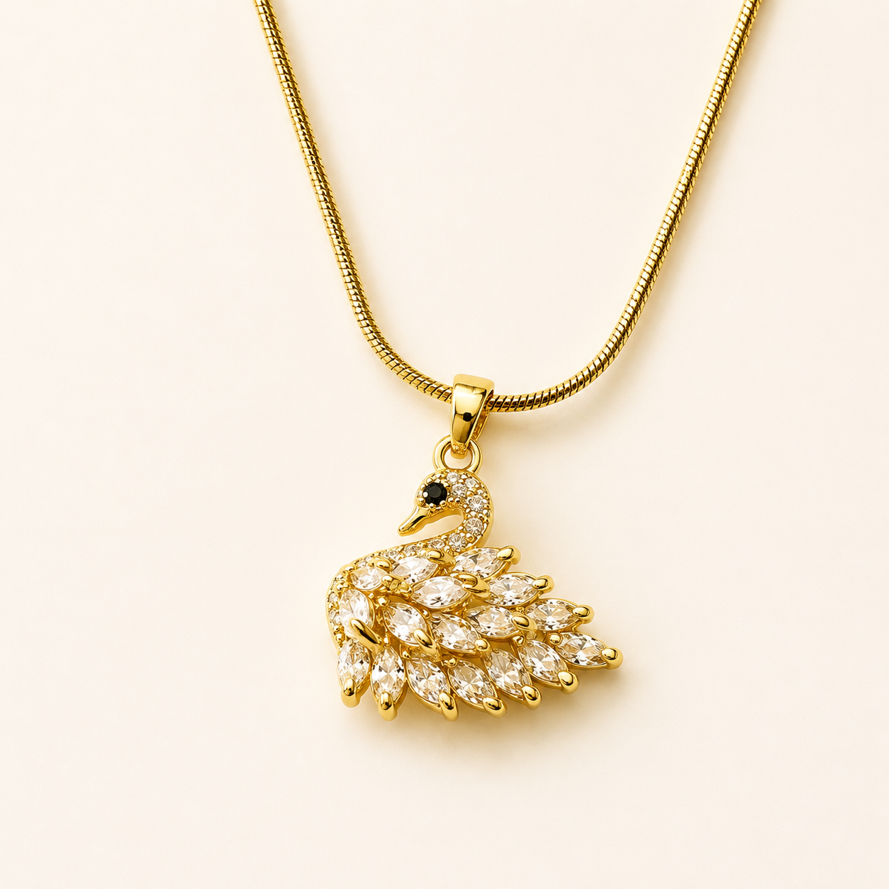 Swan Diamond Necklace