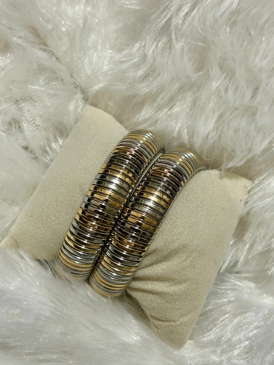 Dual Tone Snake Watch(Black Dial)