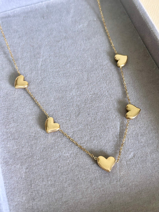 Golden Hearts Necklace