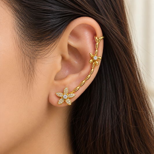 Flora Bloom Ear Cuff( One Piece)