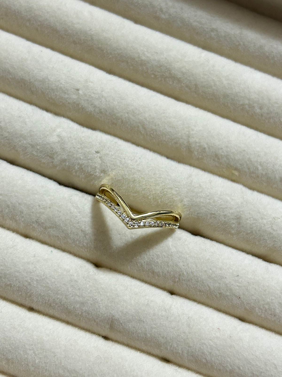 Curved V Shape Ring
