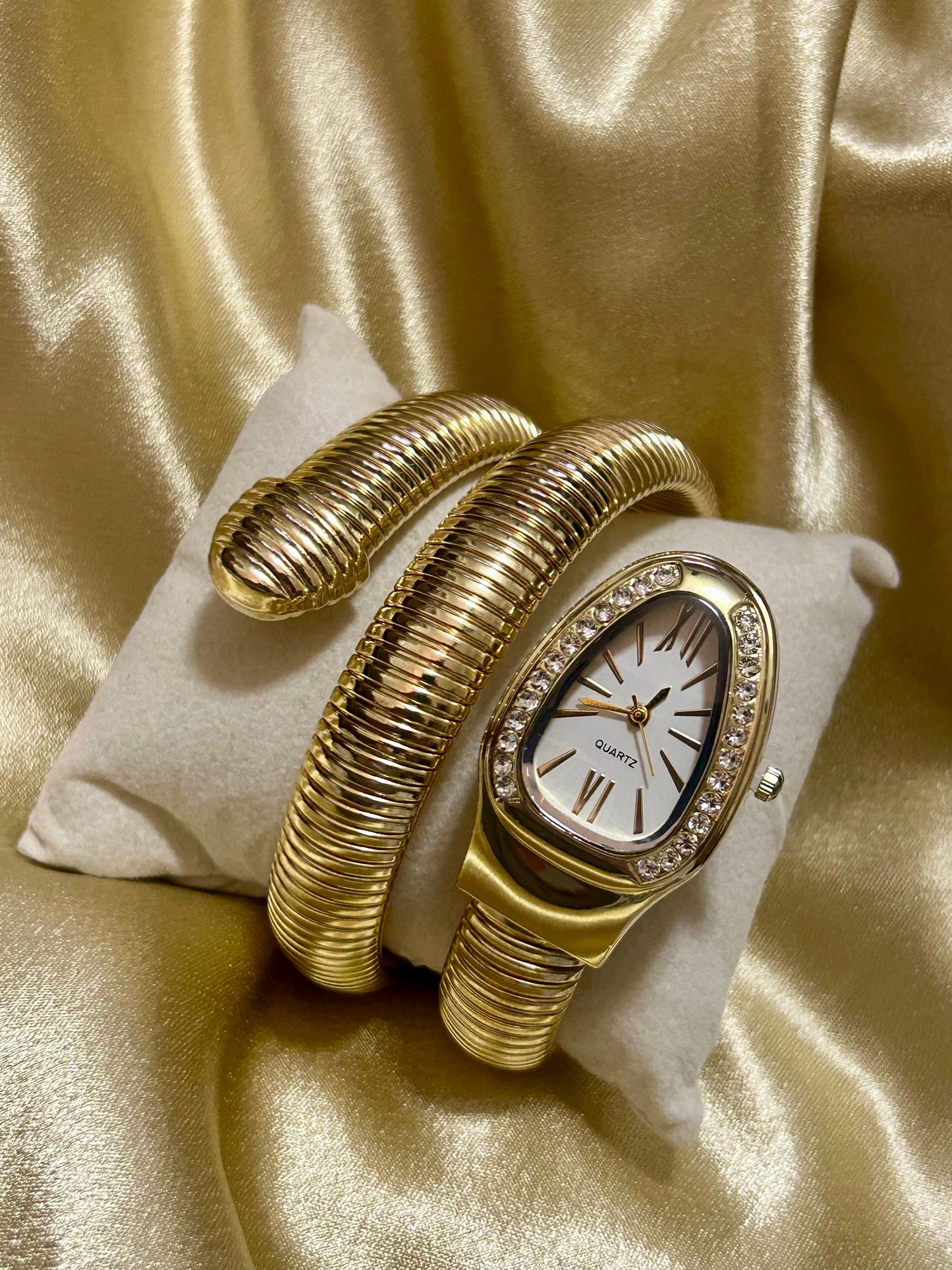 Diamonds Snake Watch(White Dial)