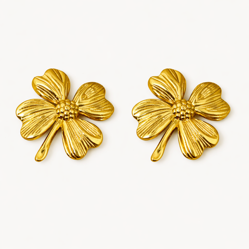 Golden Clover Studs