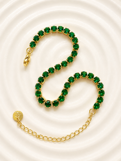 Dark Green Tennis Bracelet