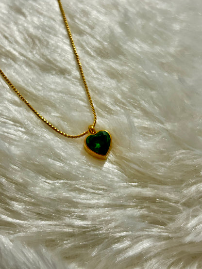 Green Heart Necklace