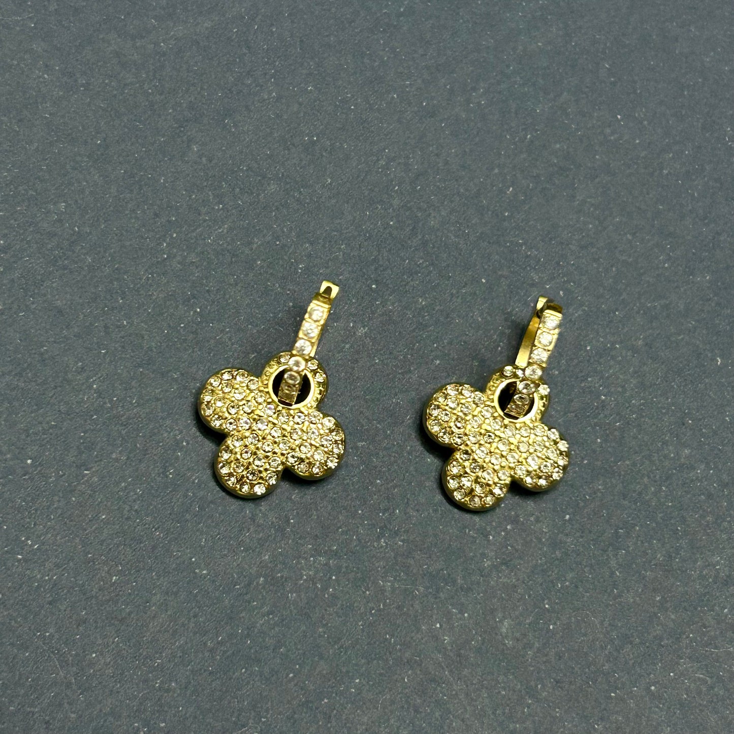 Diamond Clover Hoops