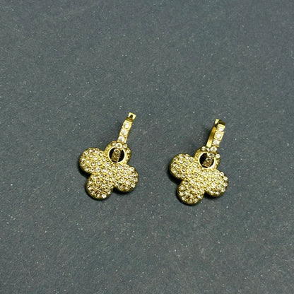 Diamond Clover Hoops