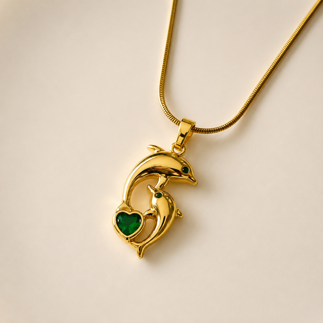 Green Dolphin Necklace