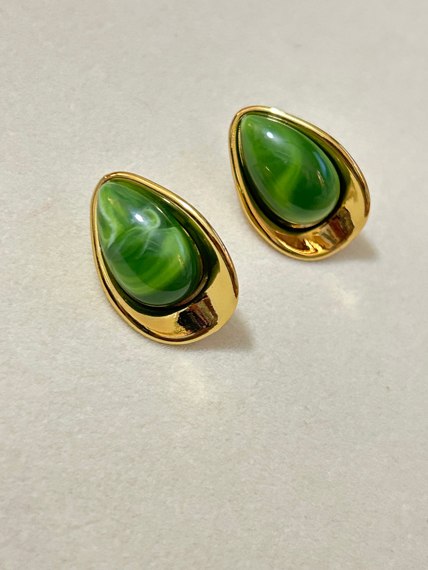 Green Chunky Earrings