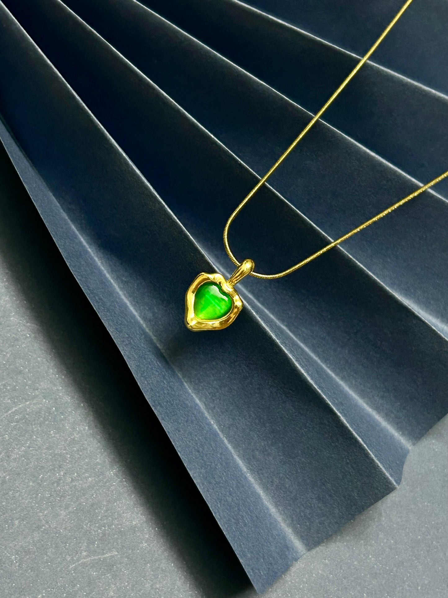 Green Heart Necklace
