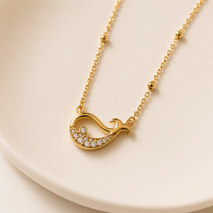 Diamond Whale Necklace