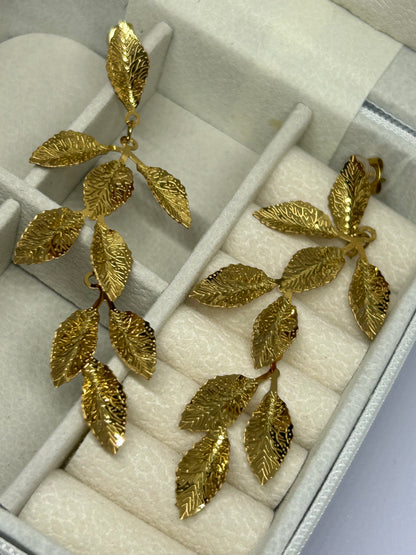 Golden Vine Drop Earring
