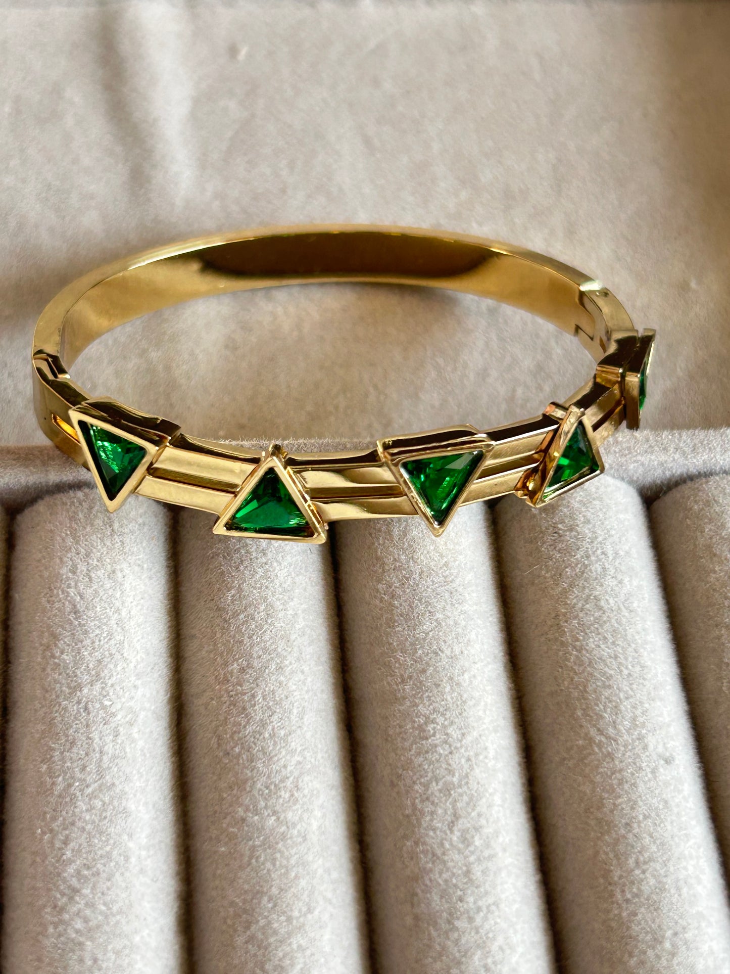 Emerald Triangle Bracelet