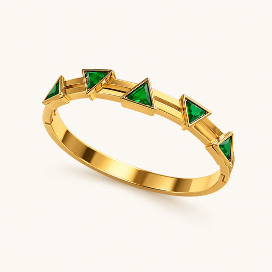 Emerald Triangle Bracelet