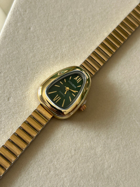 Vintage Oval Watch(Green Dial)